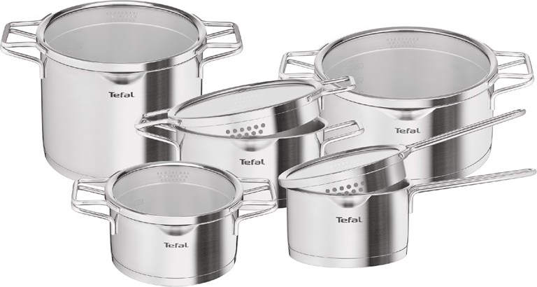 Tefal - Set di pentole 10 pezzi NORDICA in acciaio inox