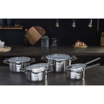 Tefal - Set di pentole 10 pezzi NORDICA in acciaio inox