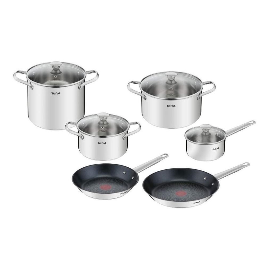 Tefal - Set di pentole 10 pz COOK EAT acciaio inossidabile