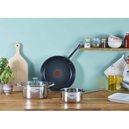 Tefal - Set di pentole 10 pz COOK EAT acciaio inossidabile