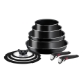Tefal - Set di pentole 10 pz INGENIO EASY COOK & CLEAN BLACK