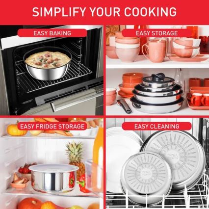 Tefal - Set di pentole 13 pz INGENIO PREFERENCE ON acciaio inossidabile