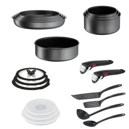 Tefal - Set di pentole 20 pz INGENIO DAILY CHEF ON nero