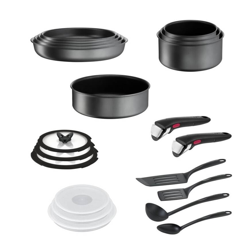 Tefal - Set di pentole 20 pz INGENIO DAILY CHEF ON nero