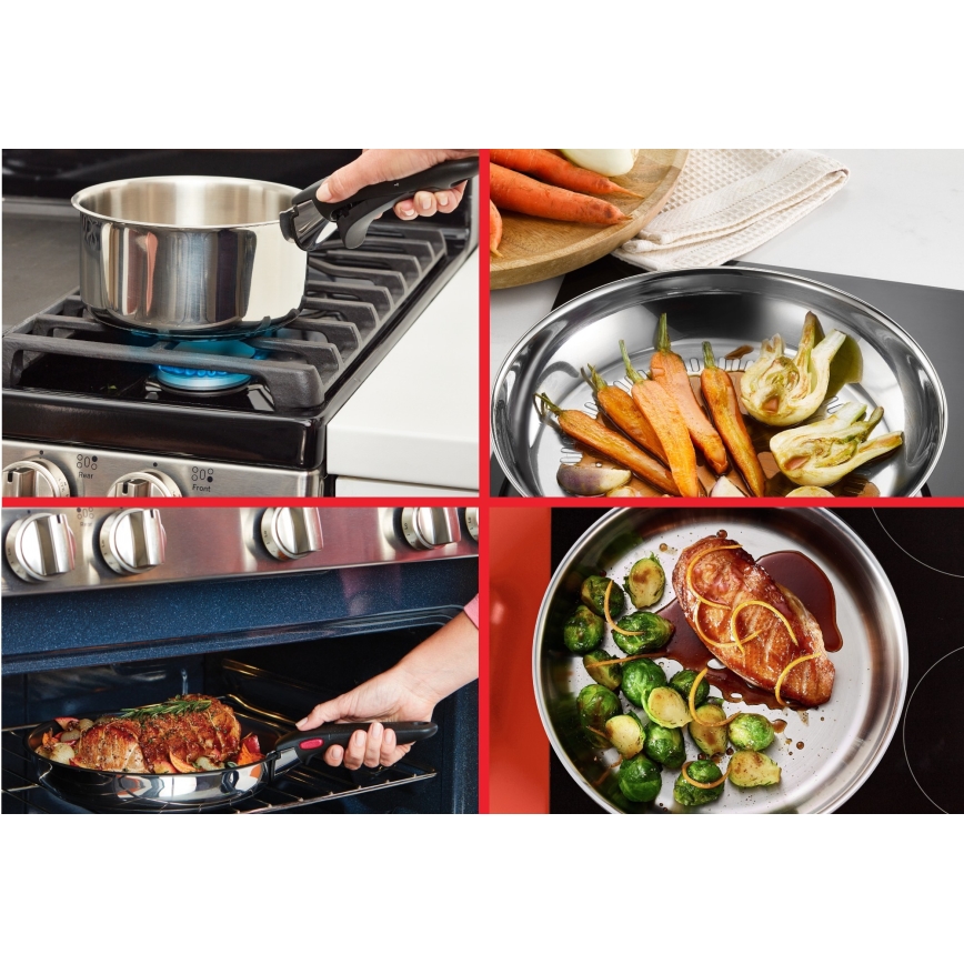 Tefal - Set di pentole 3 pezzi INGENIO COOK in acciaio inox