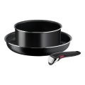 Tefal - Set di pentole 3 pezzi INGENIO EASY COOK & CLEAN NERO