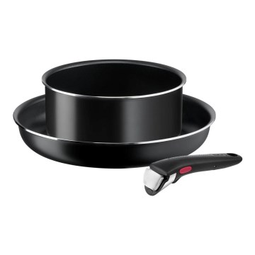 Tefal - Set di pentole 3 pz INGENIO EASY COOK & CLEAN BLACK