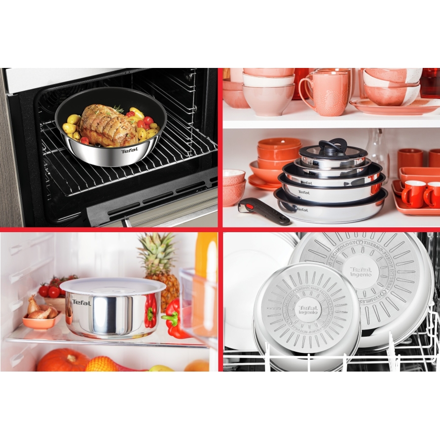 Tefal - Set di pentole 5 pezzi INGENIO COOK in acciaio inox