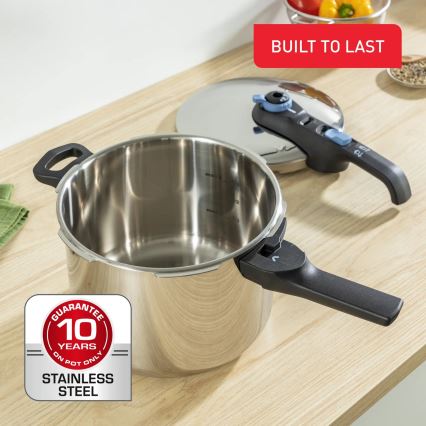Tefal - Set di pentole a pressione 4/6 l SECURE TRENDY acciaio inossidabile
