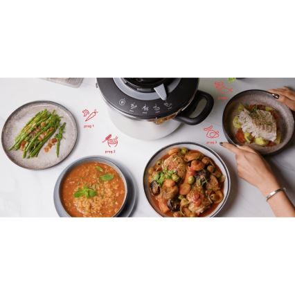 Tefal - Set di pentole a pressione da 4,5 e 6 l CLIPSO+ CHEF