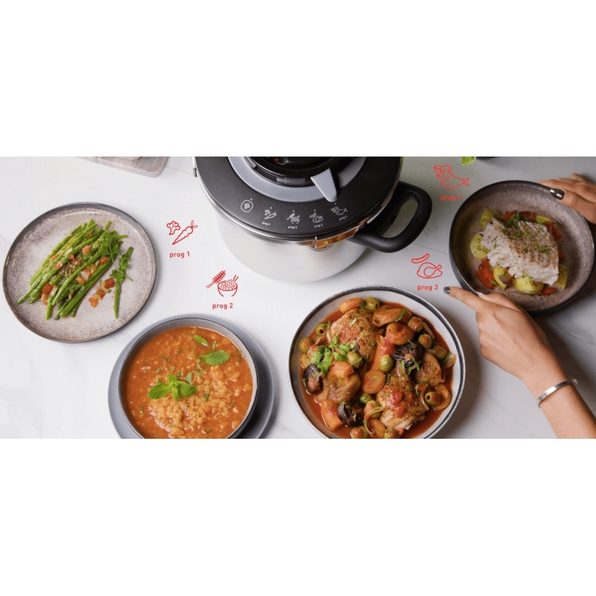 Tefal - Set di pentole a pressione da 4,5 e 6 l CLIPSO+ CHEF