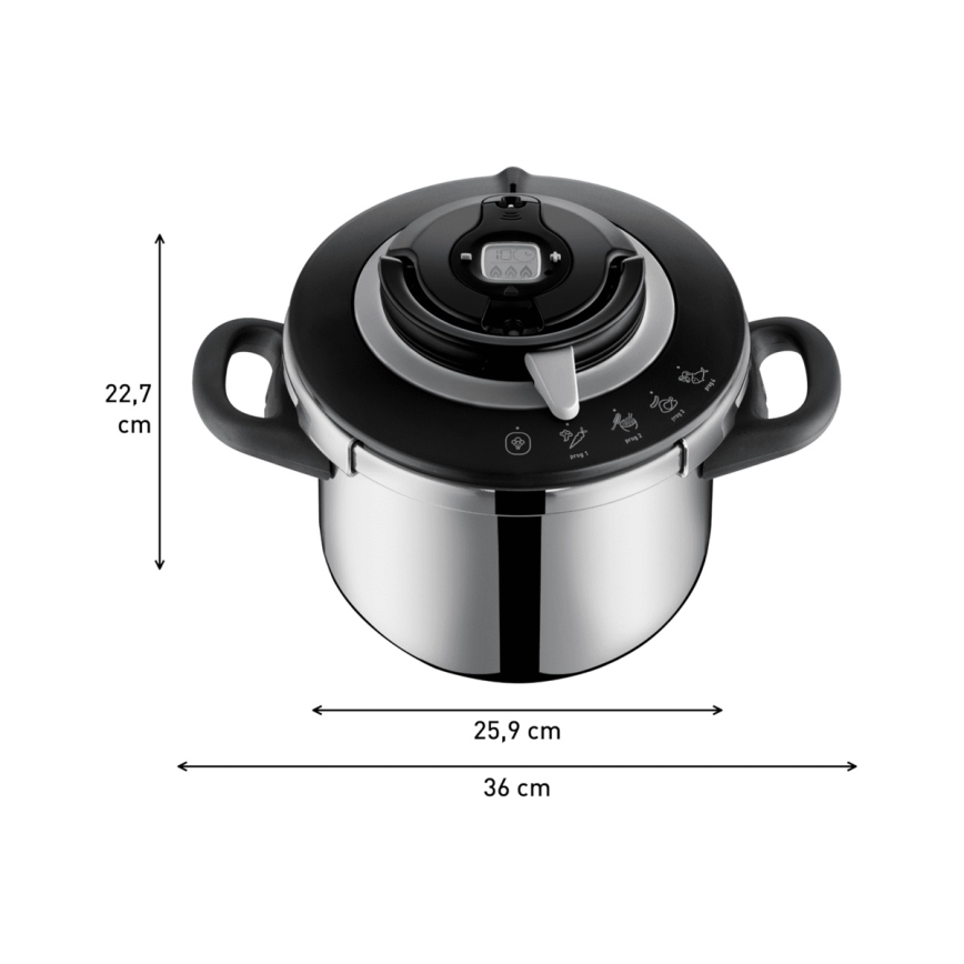 Tefal - Set di pentole a pressione da 4,5 e 6 l CLIPSO+ CHEF