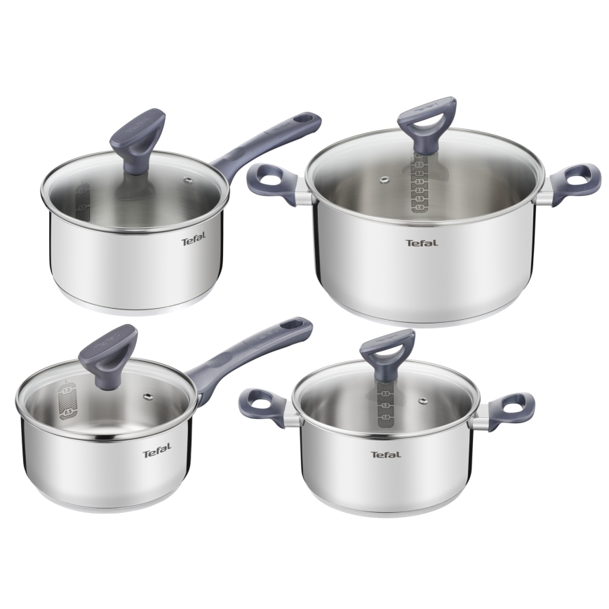 Tefal - Set di pentole DAILY COOK, 8 pezzi
