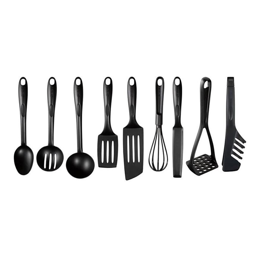 Tefal - Set di utensili da cucina 9 pz BIENVENUE nero