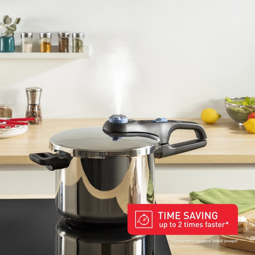 Tefal - Set di pentole a pressione 4/6 l SECURE TRENDY in acciaio inox