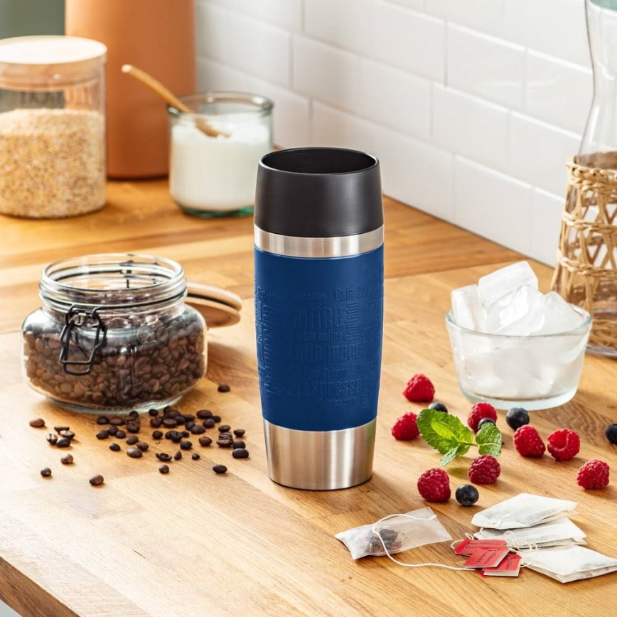 Tefal - Tazza da viaggio 360 ml TRAVEL MUG acciaio inox/blu scuro