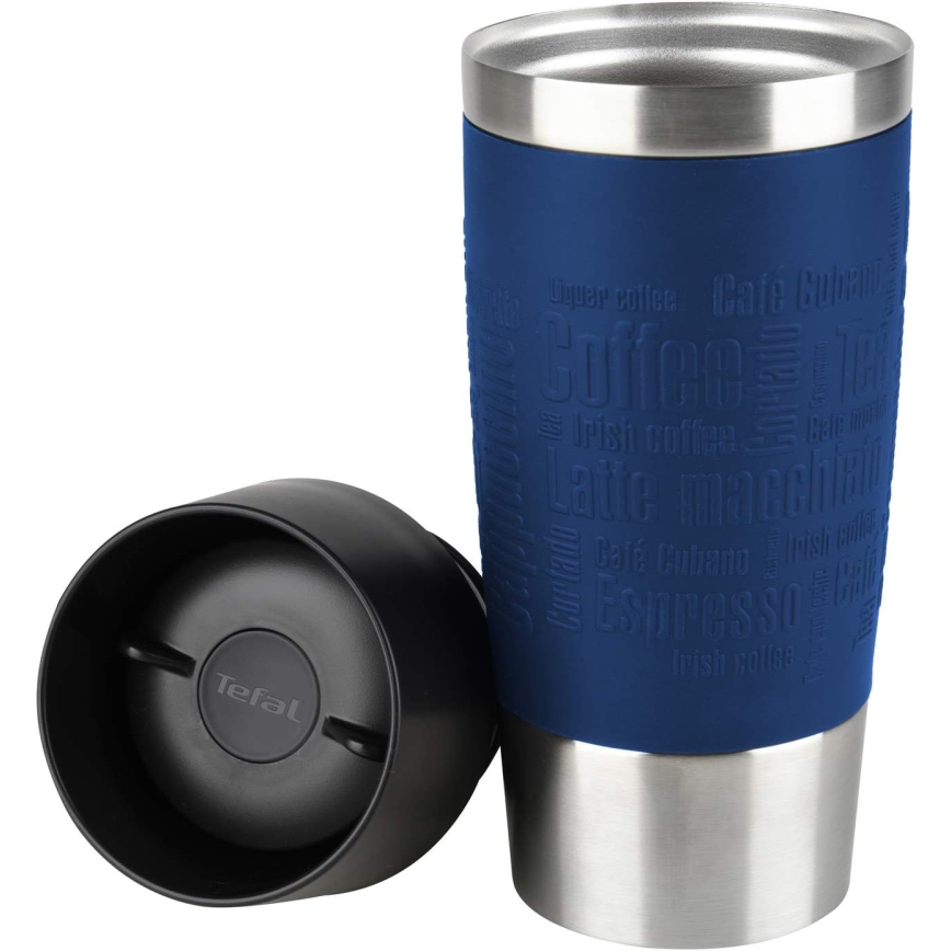 Tefal - Tazza da viaggio 360 ml TRAVEL MUG acciaio inox/blu scuro