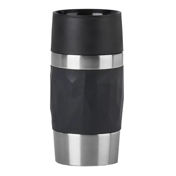 Tefal - Tazza termica 300 ml COMPACT MUG acciaio inossidabile/nero