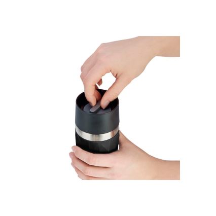 Tefal - Tazza termica 300 ml COMPACT MUG acciaio inossidabile/nero