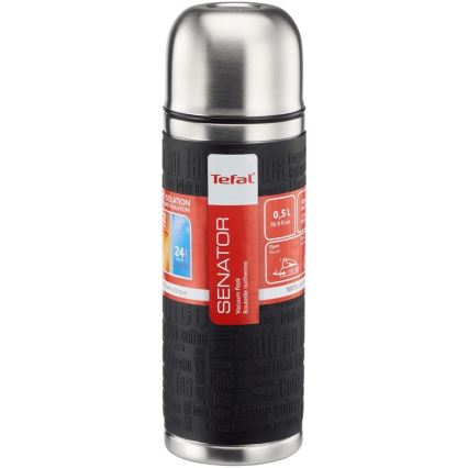 Tefal - Thermos con tazza 0,5 l SENATOR acciaio inossidabile/nero