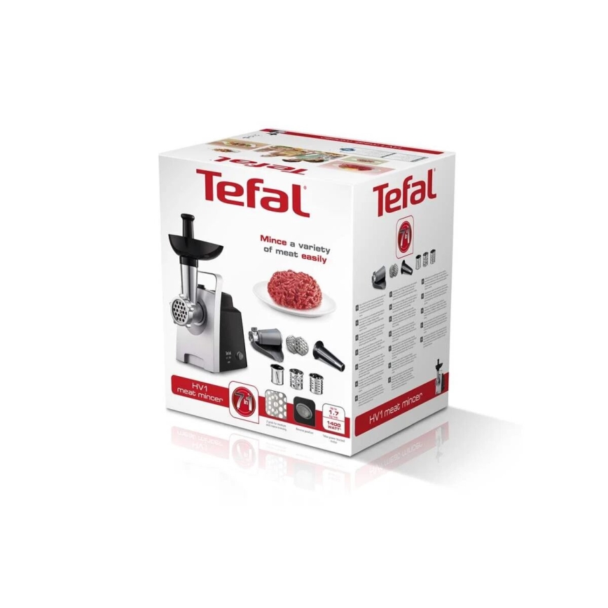 Tefal - Tritacarne 7in1 1400W/230V nero/argento