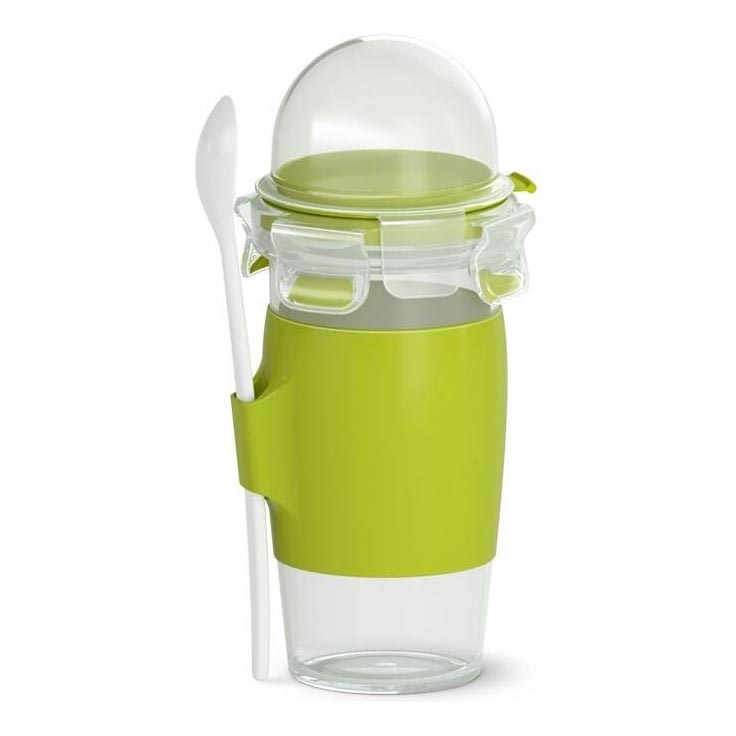 Tefal - Vasetto di yogurt con cucchiaio 0,45 l MASTER SEAL TO GO verde