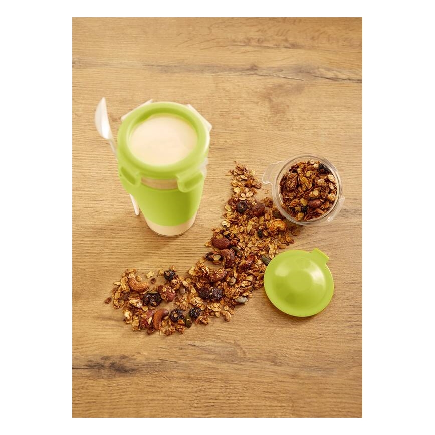 Tefal - Vasetto di yogurt con cucchiaio 0,45 l MASTER SEAL TO GO verde