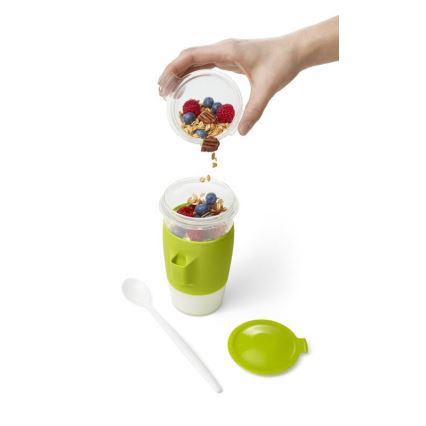 Tefal - Vasetto di yogurt con cucchiaio 0,45 l MASTER SEAL TO GO verde