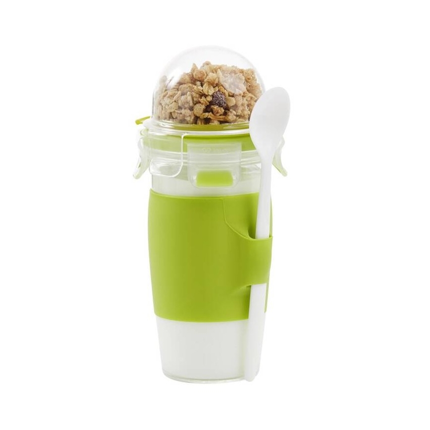 Tefal - Vasetto di yogurt con cucchiaio 0,45 l MASTER SEAL TO GO verde