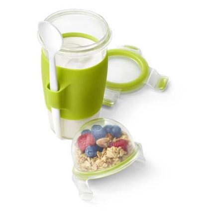 Tefal - Vasetto di yogurt con cucchiaio 0,45 l MASTER SEAL TO GO verde