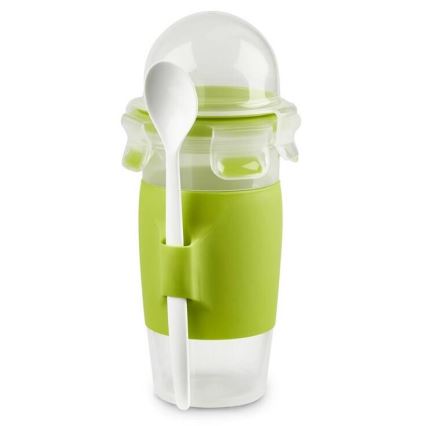 Tefal - Vasetto di yogurt con cucchiaio 0,45 l MASTER SEAL TO GO verde