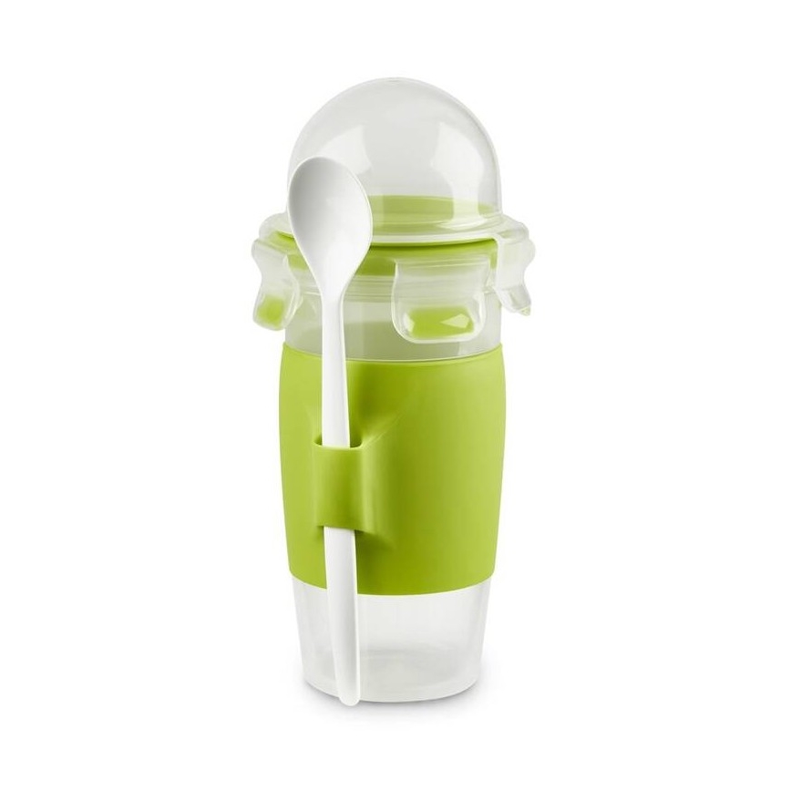 Tefal - Vasetto di yogurt con cucchiaio 0,45 l MASTER SEAL TO GO verde