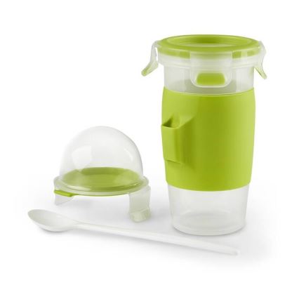 Tefal - Vasetto di yogurt con cucchiaio 0,45 l MASTER SEAL TO GO verde