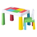 TEGA BABY - Set tavolino e sedia per bambini, multicolore