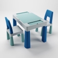 TEGA BABY - Set tavolo e sedie per bambini, turchese/blu/bianco