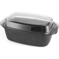 Teglia con coperchio 32x20x11 cm nera