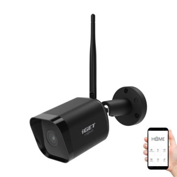 Telecamera esterna intelligente con sensore Full HD 1080p, 12V, IP65, Wi‑Fi Tuya, nera
