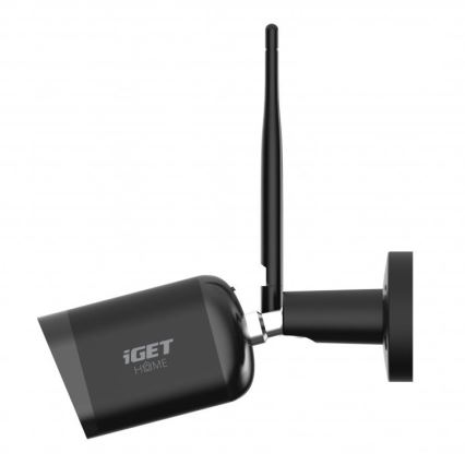 Telecamera esterna intelligente con sensore Full HD 1080p, 12V, IP65, Wi‑Fi Tuya, nera