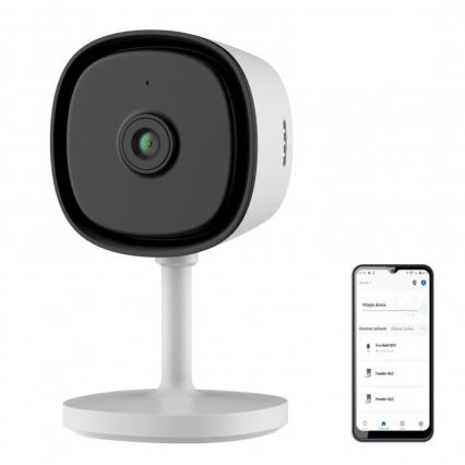 Telecamera smart per interni con sensore Full HD 1080p 5V Wi-Fi Tuya bianca