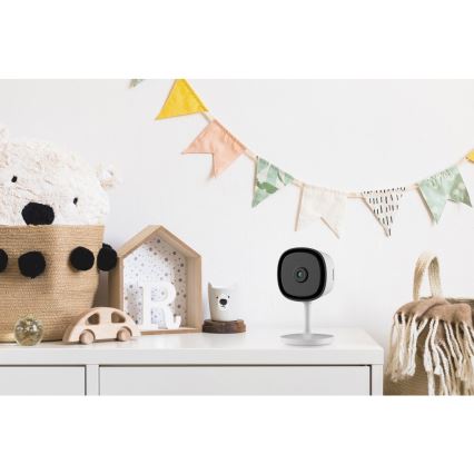 Telecamera interna intelligente con sensore Full HD 1080p 5V Wi-Fi bianca