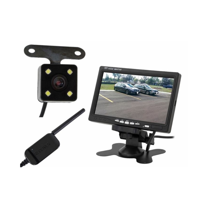 Telecamera per la retromarcia wireless con LCD Wi-Fi 12V IP66