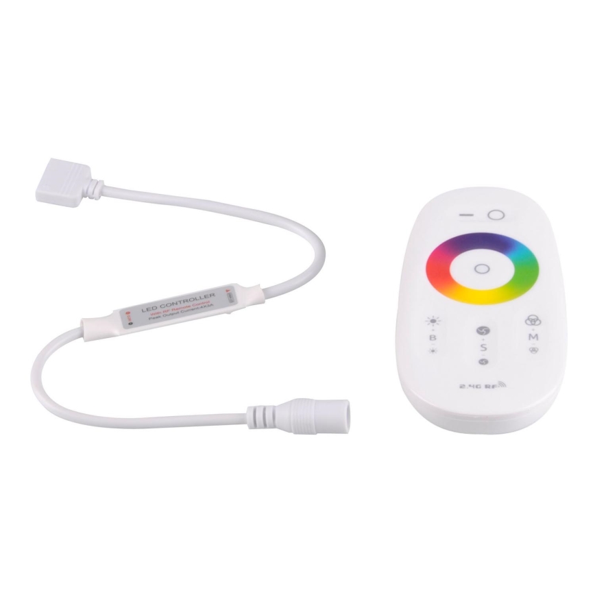 Telecomando per RGBW LED strisce 12-24V 2,4GHz 2xAAA + telecomando