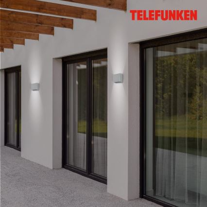 Telefunken 303404TF - Applique da esterno LED/7W/230V IP44 argento