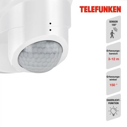 Telefunken 304406TF - Faretto LED da parete per esterni con sensore LED/20W/230V IP44