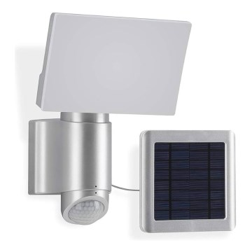 Telefunken 304704TF - Proiettore solare da parete a LED con sensore LED/6W/3,7V IP44 2000 mAh argento