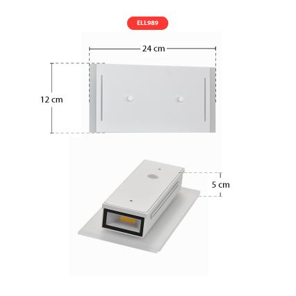 Telefunken 307706TF - Applique a LED da esterno 2xLED/3W/230V IP44 bianco