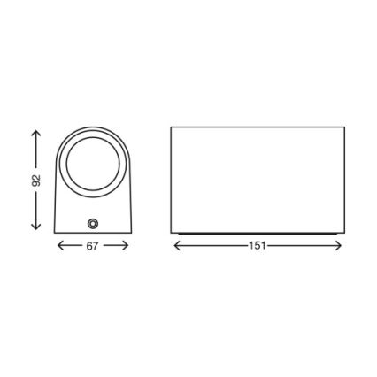 Telefunken 308006TF - Applique a LED da esterno 2xGU10/5W/230V IP44