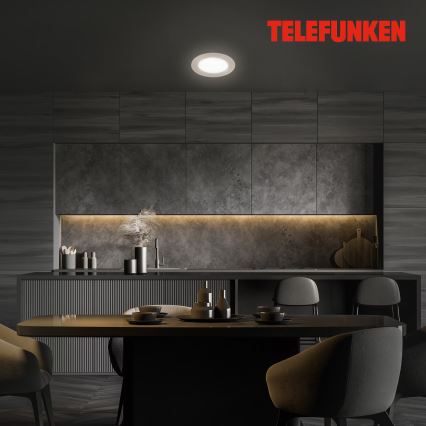 Telefunken 309302TF - LED RGBW Lampada da incasso dimmerabile per bagni LED/6W/230V 2700-6500K IP23 Wi-Fi Tuya