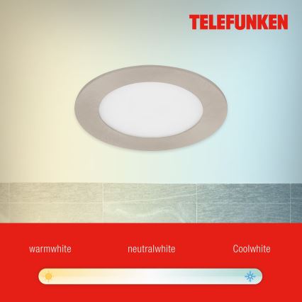 Telefunken 309302TF - LED RGBW Lampada da incasso dimmerabile per bagni LED/6W/230V 2700-6500K IP23 Wi-Fi Tuya