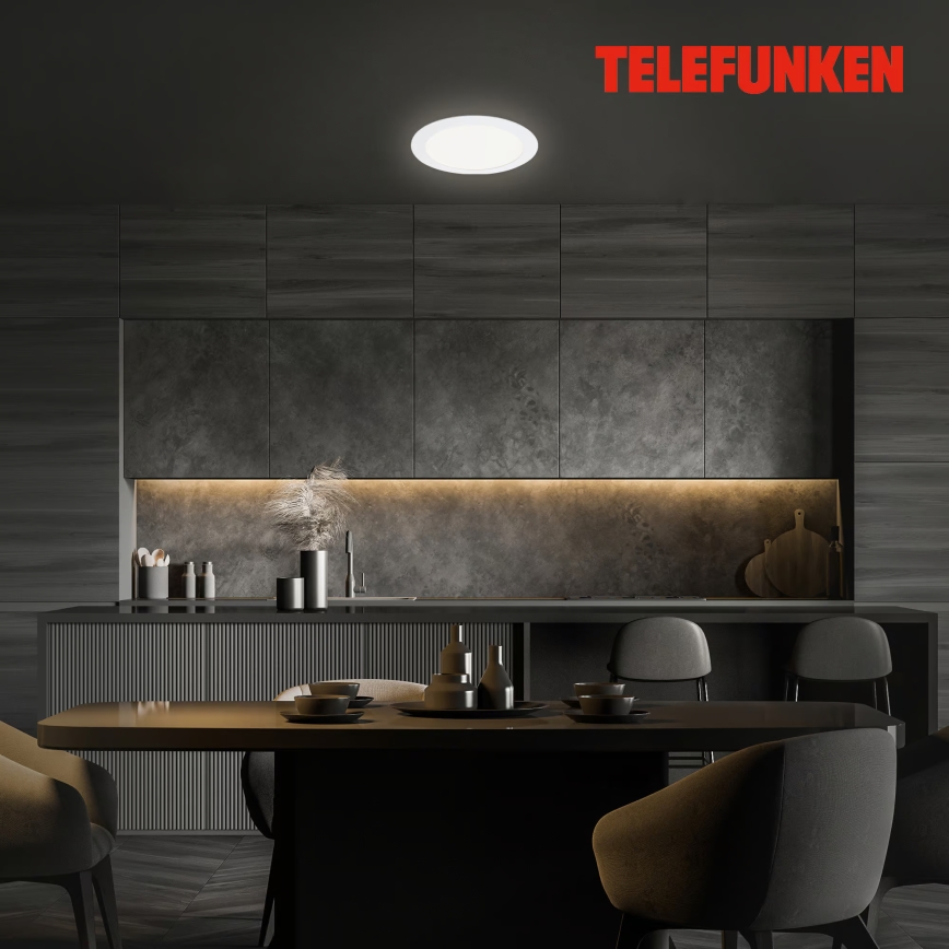 Telefunken 309406TF - LED RGBW Faretto da incasso dimmerabile FRAME LED/12W/230V 2700-6500K Wi-Fi Tuya bianco